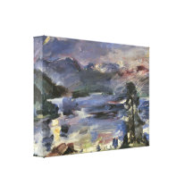 Lovis Corinth - Walchensee with rising moon Gallery Wrapped Canvas