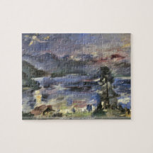 Lovis Corinth - Walchensee with rising moon puzzle