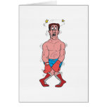 Low Blow Boxer Greeting Cards
