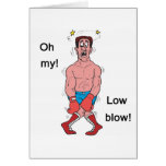 Low Blow Boxer Greeting Cards