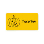 Low Cost Halloween Pumpkin Trick or Treat Labels