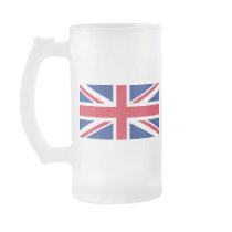 Low Cost Union Jack Flag of Great Britain Glass Mug