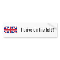 Low Cost Union Jack I Drive On The Left Bumper