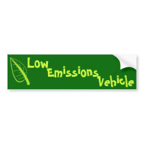 Low Emissions Vehicle Bumper Sticker
