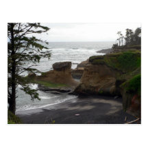 "Low Tide at Depoe Bay, Oregon" postcard