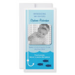 Low Tide Fishing Baby Announcement Photo Cards