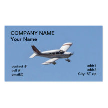 low wing light aircraft business card templates