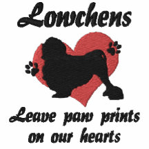 Lowchens Leave Paw Prints Embroidered Hoody
