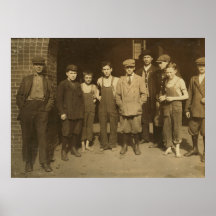 Lowell, Mass. Child Laborers, 1911 Print