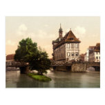 Lower bridge and city hall Bamberg Bavaria Postcard