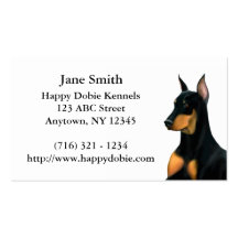 Loyal Doberman Pinscher Dog Business Card
