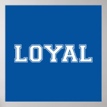 LOYAL in Team Colours Blue and White Print
