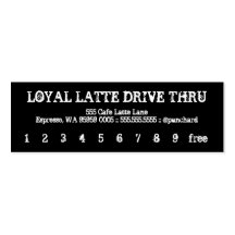 Loyalty Latte Drive-Thru Broken Business Card Template