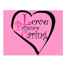 LPC Love Patience Caring Gifts Postcard