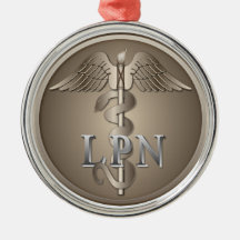 LPN Caduceus Christmas Ornament