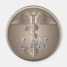 LPN Caduceus Fridge Magnet