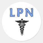 LPN Caduceus Round Sticker
