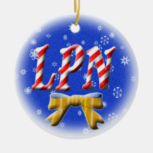 LPN CANDY CANE CHRISTMAS ORNAMENT NURSE