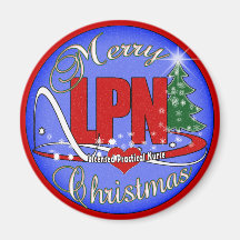 LPN CHRISTMAS MERRY LICENSED PRACTICAL NURSE REFRIGERATOR MAGNET