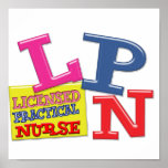 LPN FUN LETTERS LICENSED PRACTICAL NURSE POSTERS