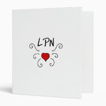 LPN Love Tattoo 3 Ring Binders