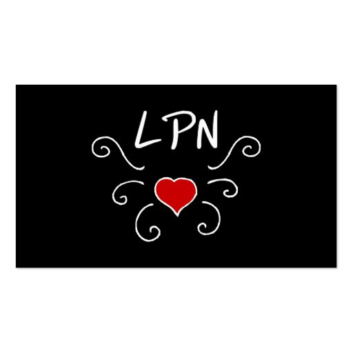 LPN Love Tattoo Business Card Template
