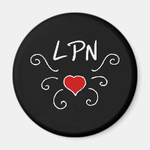 LPN Love Tattoo Fridge Magnet