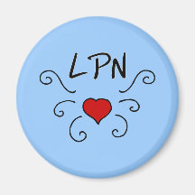 LPN Love Tattoo Fridge Magnets