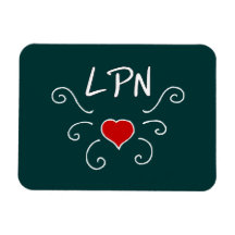 LPN Love Tattoo Vinyl Magnets