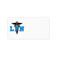 LPN Medical Symbol Address Label