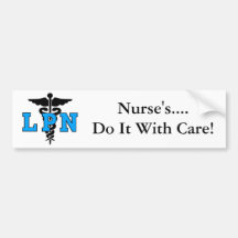 LPN Medical Symbol Bumper Sticker