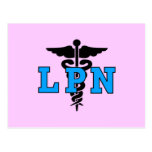 LPN Medical Symbol Post Card