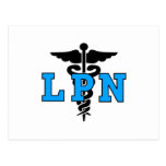 LPN Medical Symbol Post Cards