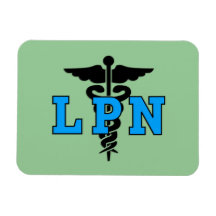 LPN Medical Symbol Rectangular Magnets
