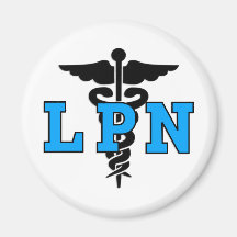 LPN Medical Symbol Refrigerator Magnets
