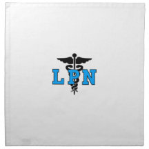 LPN Nurse Medical Symbol Napkin