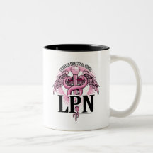 LPN PINK Caduceus Mugs