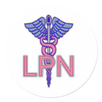 LPN ROUND STICKERS