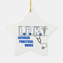 LPN W/ STETHOSCOPE LOGO CHRISTMAS ORNAMENT