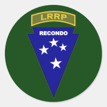 LRRP Recondo - Americal 1 Round Sticker