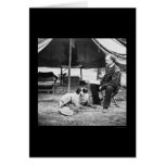 Lt. George A. Custer & Dog at Peninsula, VA 1862 Card
