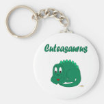 Lt mignon dinosaure vert Cuteasaurus de bébé Porte-clé