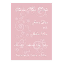 Lt Pink Swirls Save The Date Profile Card
