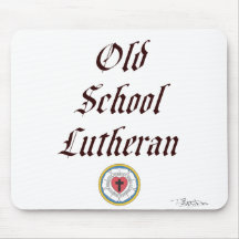 Lu-Vieille couleur de Luthérien d'école Tapis De Souris