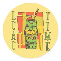 Luau 2 round sticker
