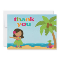 Luau Birthday Party Thank You Card Announcements