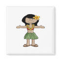 Luau Girl magnets