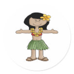 Luau Girl Sticker
