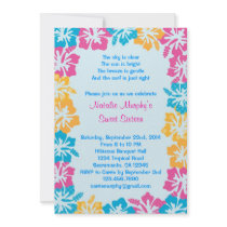 Luau Hibiscus Sweet Sixteen (16) Invitation
