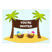 Luau Party Invitation invitations